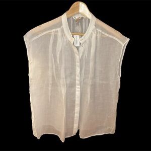 NWT Banana Republic Oversized Ramie Shirt, White, Relaxed fits like Medium